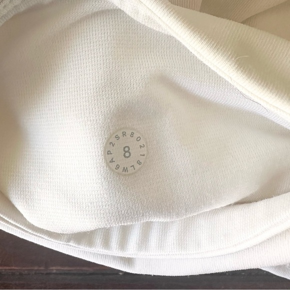 Lululemon White Mesh Panel Cropped Leggings Size 8 - Picture 5 of 6